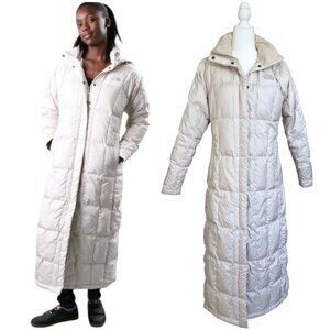Rare ✨The North Face 700 down cream full ankle length Nuptse duster parka Small